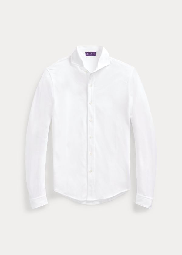 Ralph Lauren Keaton Washed Piqué Skjorter Herre Danmark (ISEUY1428)